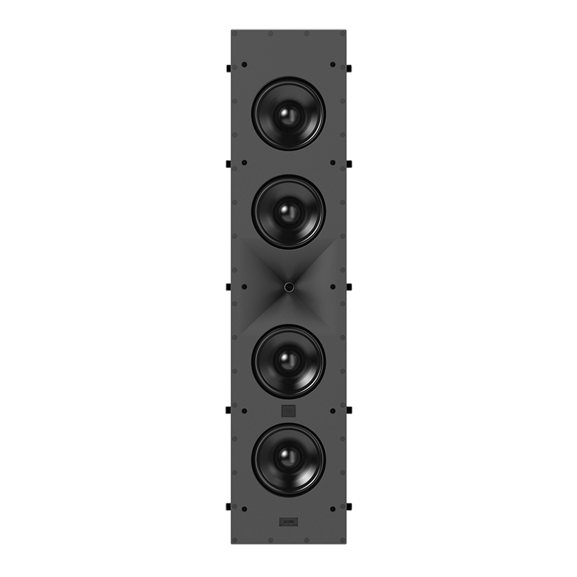 SCL-6 - Black - 2.5-Way Quadruple 5.25-inch (130mm) In-Wall Loudspeaker - Hero